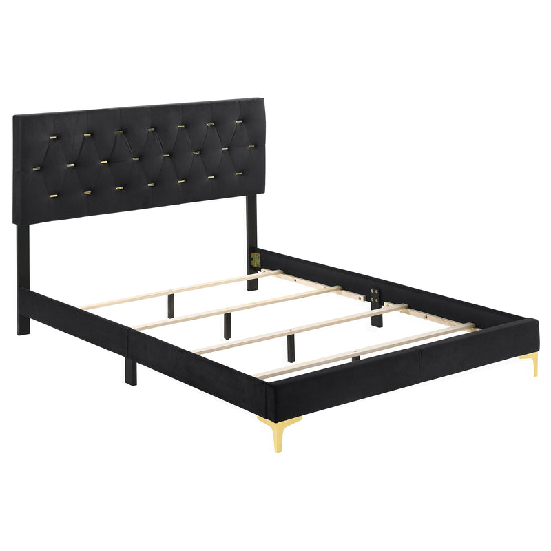 Kendall Panel Bed E.King, & Queen Black & White - My Sweet Home Furniture (Queens, NY)
