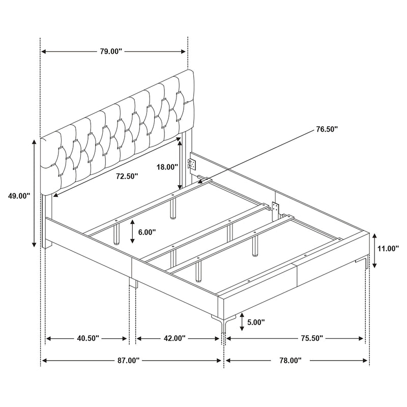 Kendall Panel Bed Black - My Sweet Home Furniture (Queens, NY)