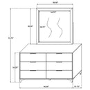 Kendall Dresser With Mirror - My Sweet Home Furniture (Queens, NY)