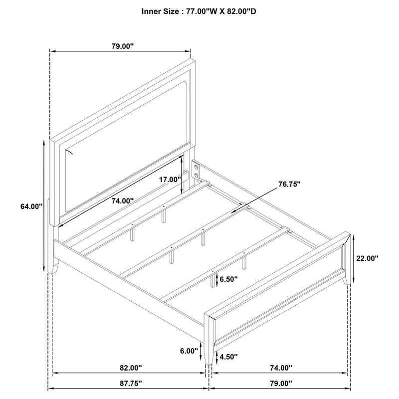 Marielle California King, E.King, & Queen Bed - My Sweet Home Furniture (Queens, NY)