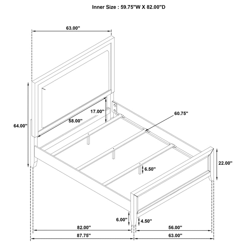 Marielle California King, E.King, & Queen Bed - My Sweet Home Furniture (Queens, NY)