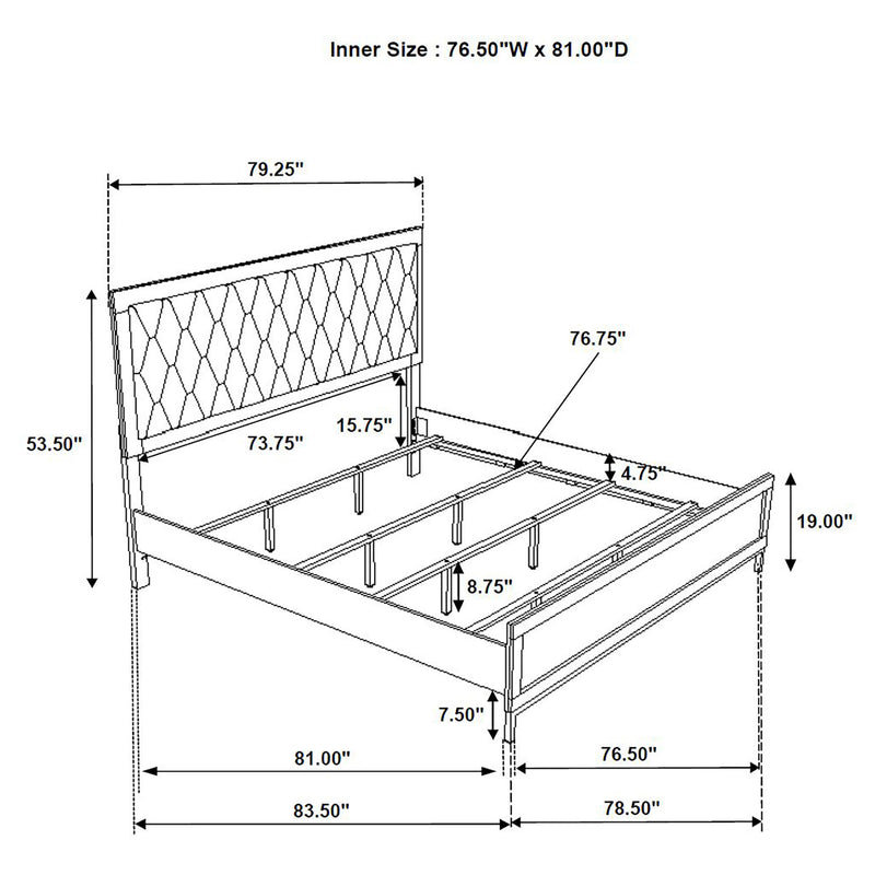 Sonora California King, E.King, & Queen Bed - My Sweet Home Furniture (Queens, NY)