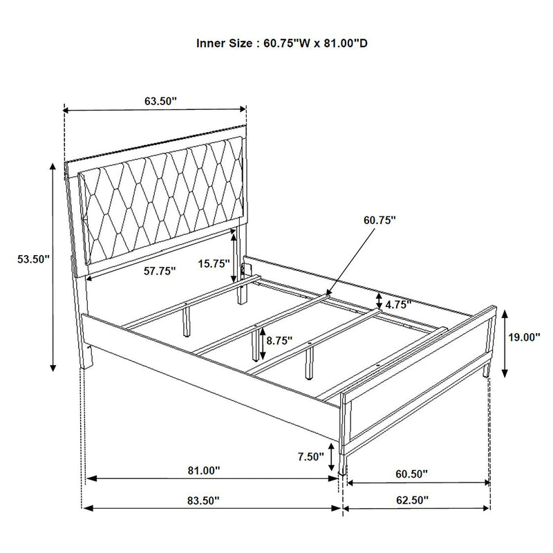 Sonora California King, E.King, & Queen Bed - My Sweet Home Furniture (Queens, NY)