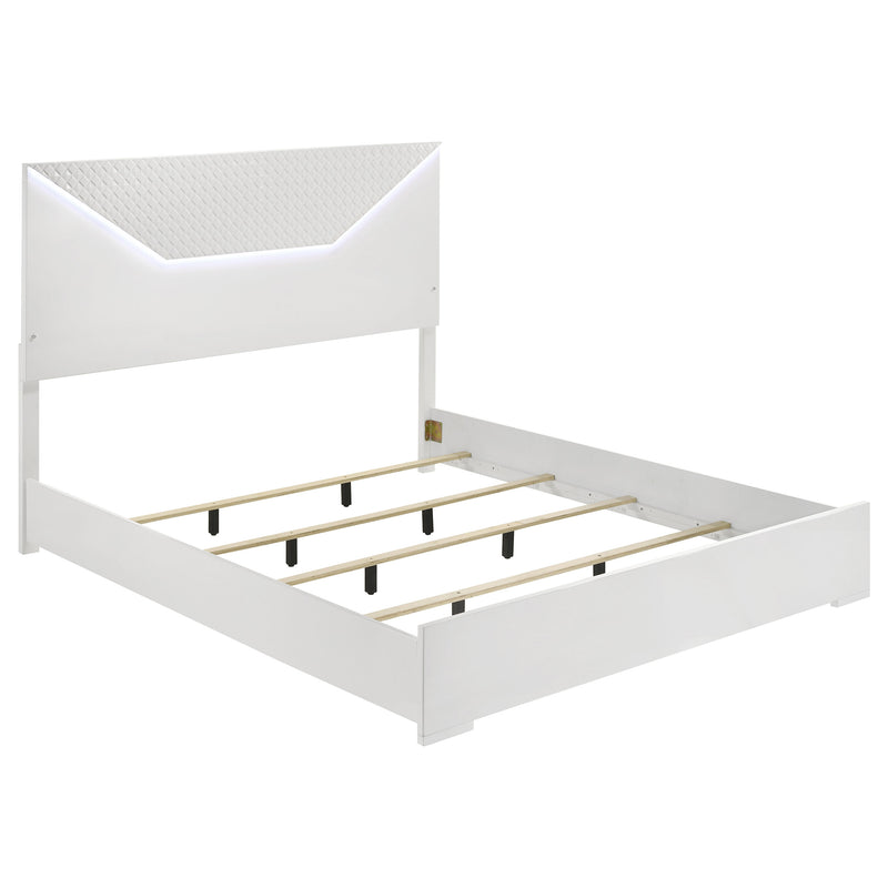 Ives 4 & 5 Piece Bedroom Set E.king & Queen White & Grey - My Sweet Home Furniture (Queens, NY)