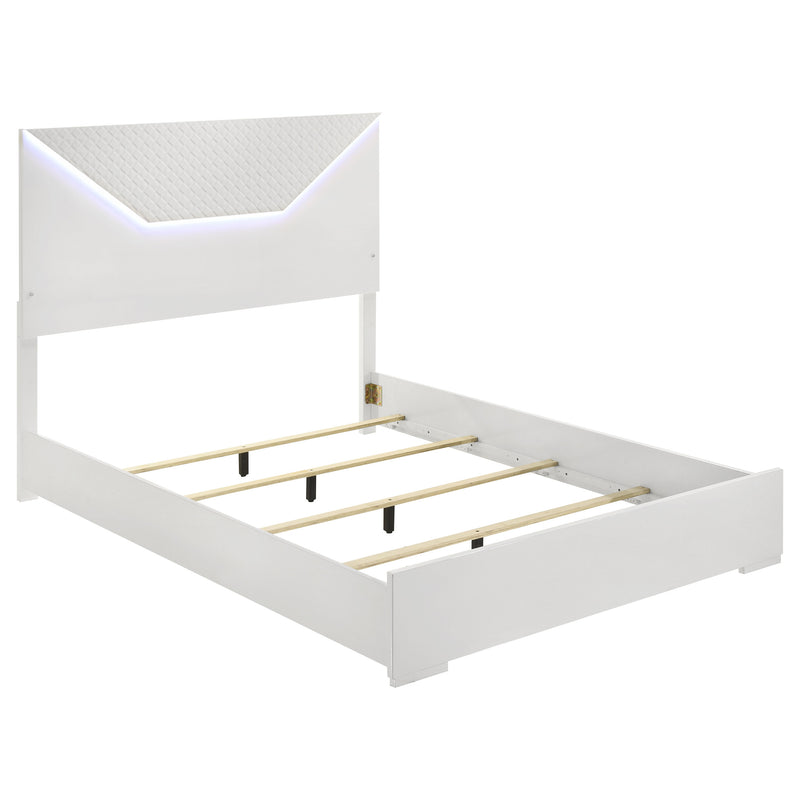 Ives 4 & 5 Piece Bedroom Set E.king & Queen White & Grey - My Sweet Home Furniture (Queens, NY)