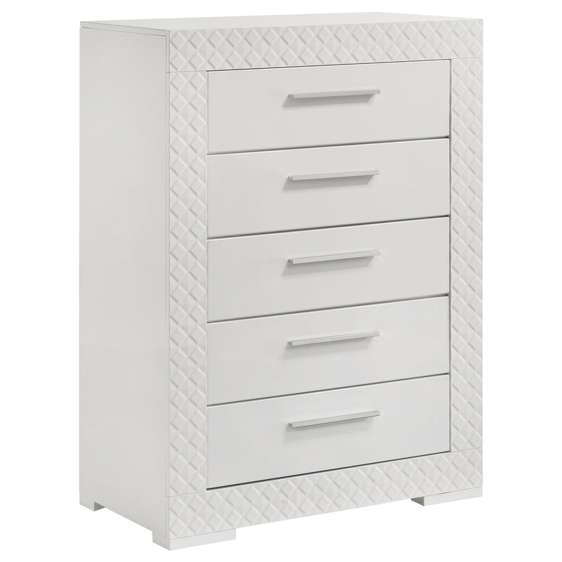 Ives 4 & 5 Piece Bedroom Set E.king & Queen White & Grey - My Sweet Home Furniture (Queens, NY)