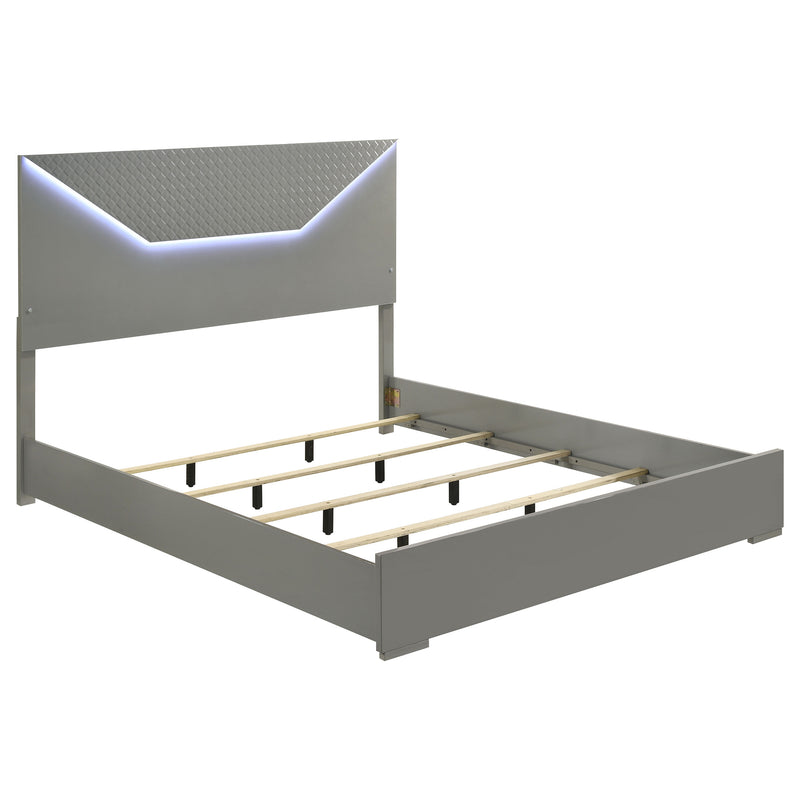 Ives 4 & 5 Piece Bedroom Set E.king & Queen White & Grey - My Sweet Home Furniture (Queens, NY)