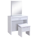 Harvey 2-piece Vanity Set with Lift-Top Stool White - My Sweet Home Furniture (Queens, NY)