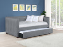 Brodie Upholstered Twin Daybed with Trundle Grey - My Sweet Home Furniture (Queens, NY)