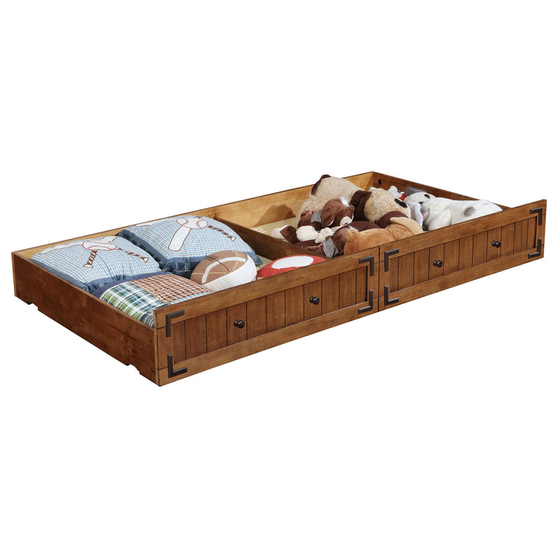 Oakdale Wood Twin Daybed with Trundle Rustic Honey - My Sweet Home Furniture (Queens, NY)