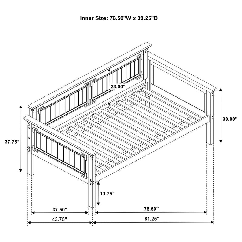 Oakdale Wood Twin Daybed with Trundle Rustic Honey - My Sweet Home Furniture (Queens, NY)