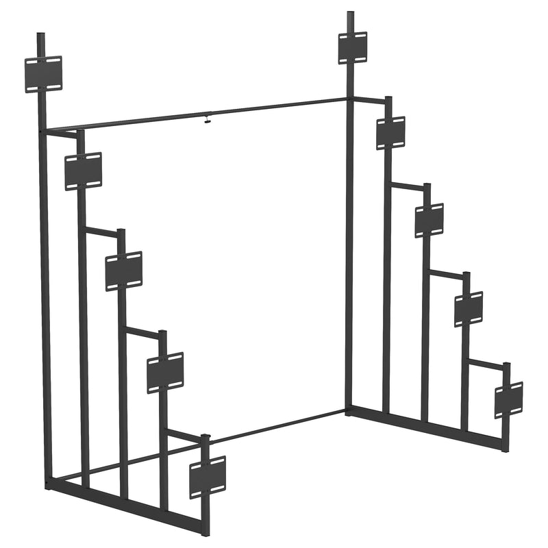 Duarto 5-tier Headboard Display Rack Black - My Sweet Home Furniture (Queens, NY)