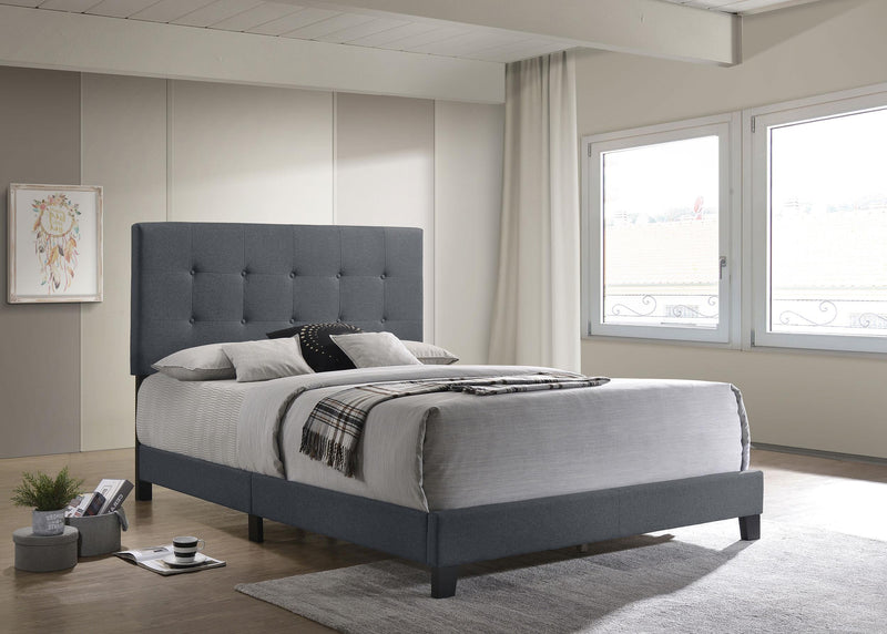 Mapes Tufted Upholstered Eastern King, Queen, Twin & Full Bed Charcoal & Grey - My Sweet Home Furniture (Queens, NY)