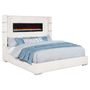 Tisdall Wingback Bed with Flame Visualizer