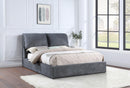 Laurel Upholstered Platform Bed with Pillow Headboard Charcoal Grey - My Sweet Home Furniture (Queens, NY)