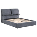 Laurel Upholstered Platform Bed with Pillow Headboard Charcoal Grey - My Sweet Home Furniture (Queens, NY)