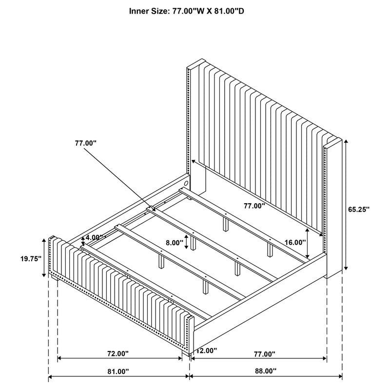 Natasha California King, E.King & Queen Bed - My Sweet Home Furniture (Queens, NY)