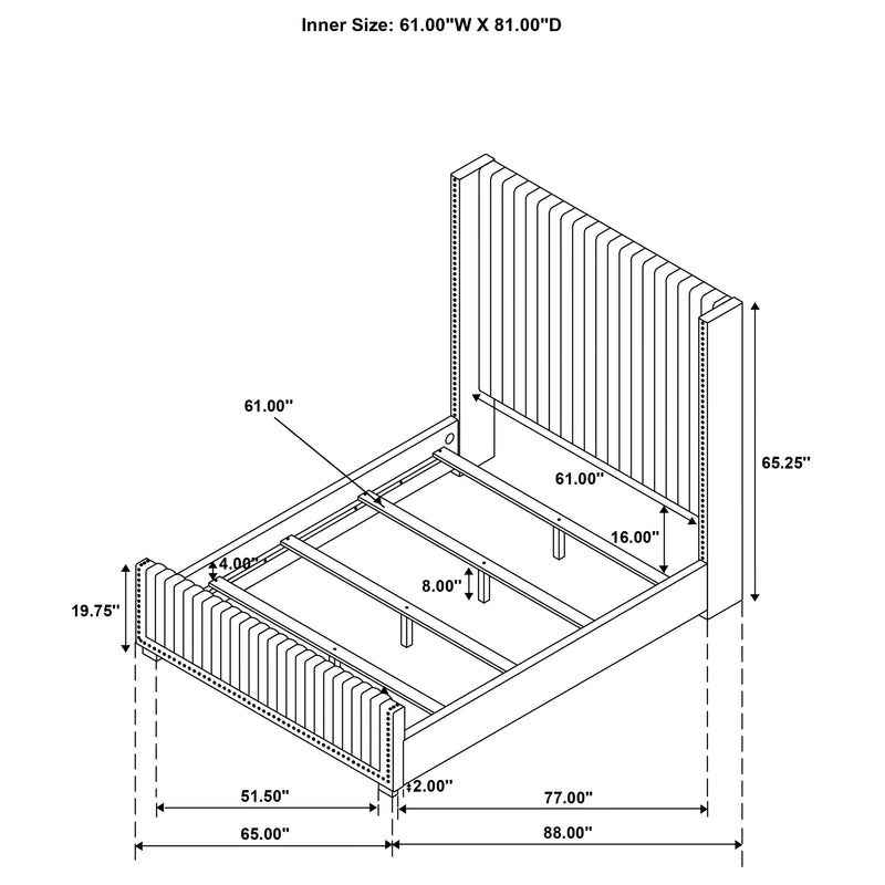 Natasha California King, E.King & Queen Bed - My Sweet Home Furniture (Queens, NY)