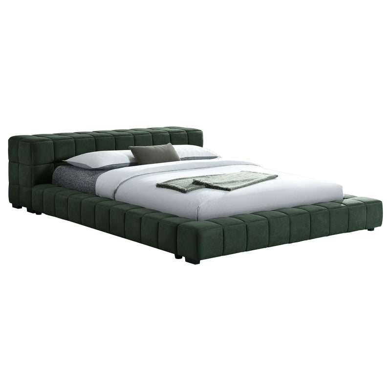 Trinity California King, E.king, Queen, & Full Bed Green & Light Taupe - My Sweet Home Furniture (Queens, NY)