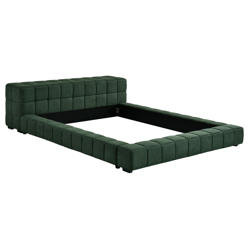 Trinity California King, E.king, Queen, & Full Bed Green & Light Taupe - My Sweet Home Furniture (Queens, NY)