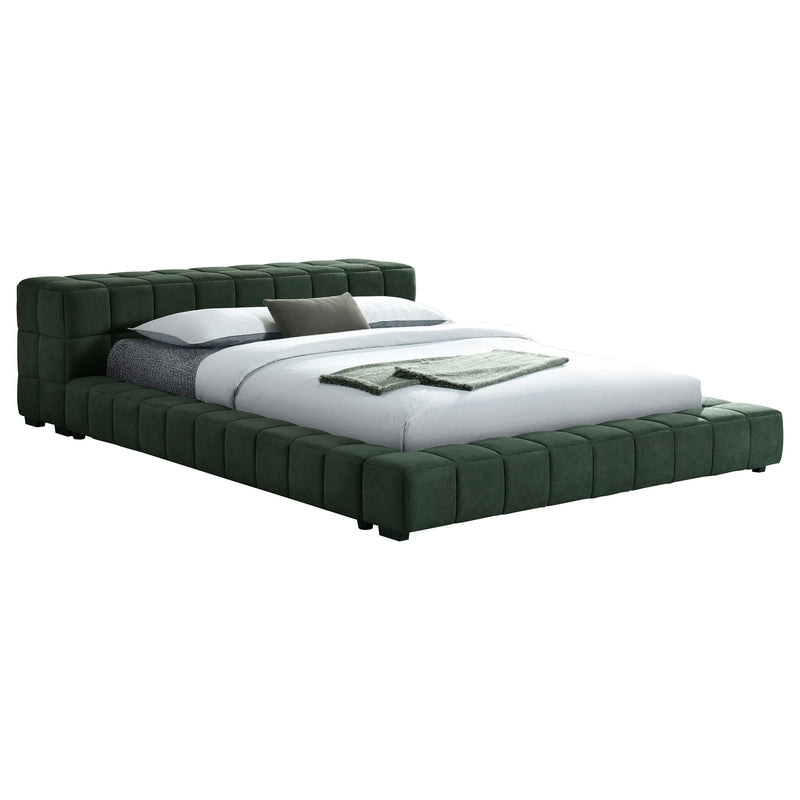 Trinity California King, E.king, Queen, & Full Bed Green & Light Taupe - My Sweet Home Furniture (Queens, NY)