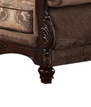 Zoya Traditional Style Loveseat in Cherry finish Wood