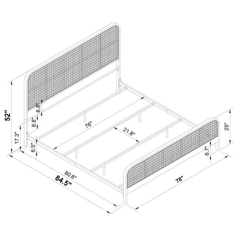 Lanewood Eastern King & Queen Bed Black & White - My Sweet Home Furniture (Queens, NY)