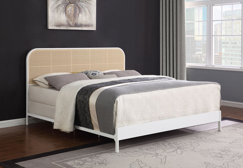 Amherst Eastern King, Queen, Full, & Twin Bed White & Black - My Sweet Home Furniture (Queens, NY)
