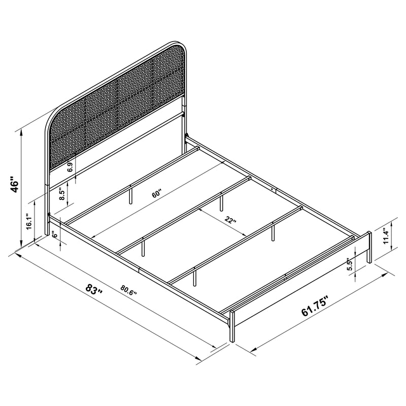 Amherst Eastern King, Queen, Full, & Twin Bed White & Black - My Sweet Home Furniture (Queens, NY)