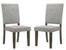 Asbury Transitional Style Dining Chair in Gray Fabric