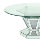 Diva Modern Style Glass Coffee Table with Silver fiinish