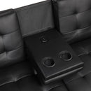 Eidsberg Futon Sofa Bed Orange, Grey, Brown, & Black