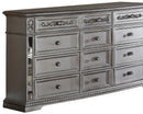 Pamela Transitional Style Dresser in Silver finish Wood