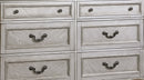 Melrose Transitional Style Dresser in Silver finish Wood
