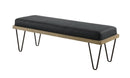 Chad Upholstered Bench with Hairpin Legs Dark Blue - My Sweet Home Furniture (Queens, NY)