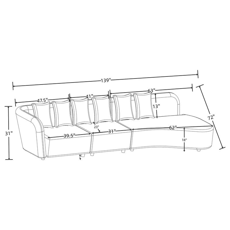 Fayette Stationary Sectionals - My Sweet Home Furniture (Queens, NY)