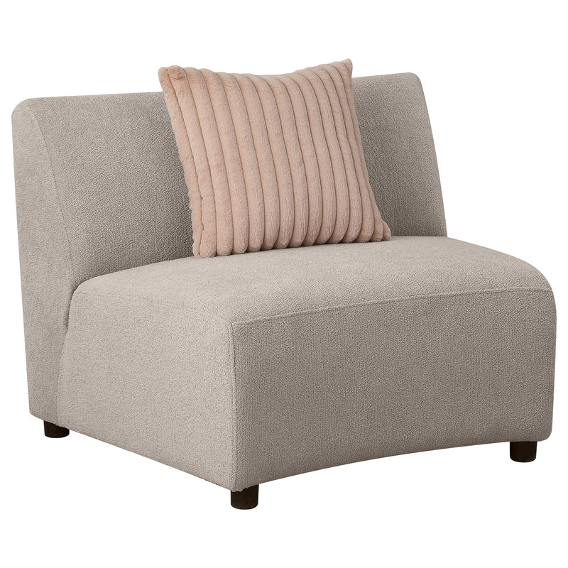 Fayette Upholstered Armless Chair Greige - My Sweet Home Furniture (Queens, NY)