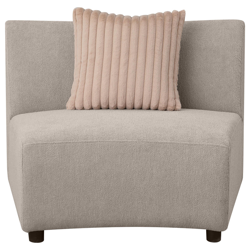 Fayette Upholstered Armless Chair Greige - My Sweet Home Furniture (Queens, NY)