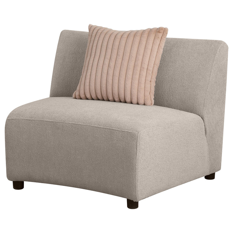 Fayette Upholstered Armless Chair Greige - My Sweet Home Furniture (Queens, NY)