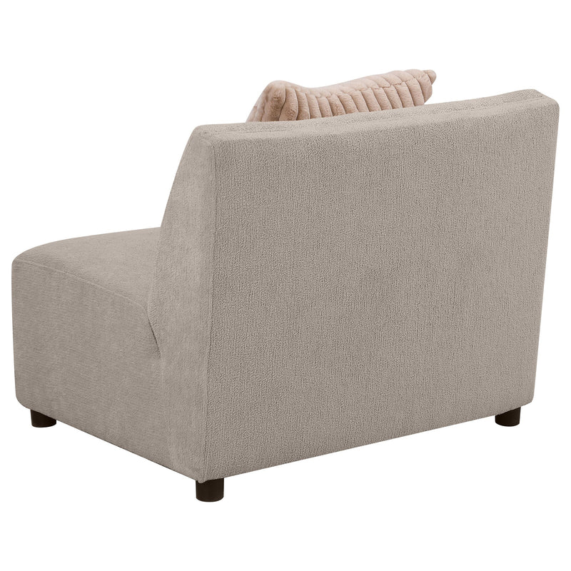 Fayette Upholstered Armless Chair Greige - My Sweet Home Furniture (Queens, NY)