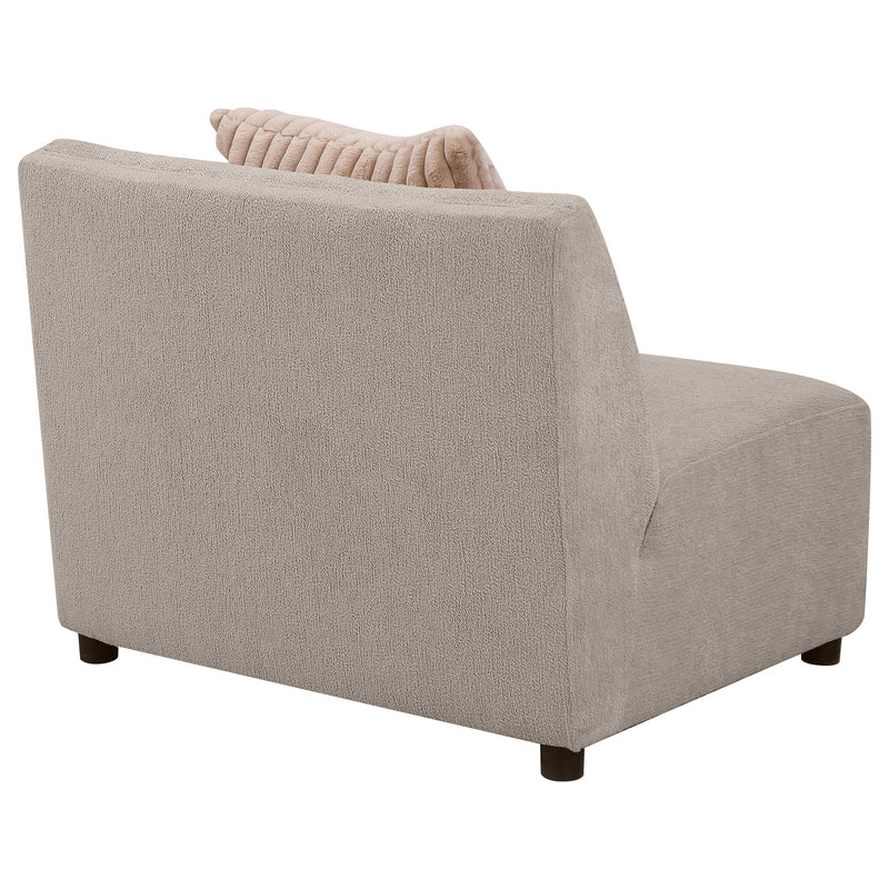 Fayette Upholstered Armless Chair Greige - My Sweet Home Furniture (Queens, NY)