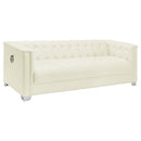 Chaviano Tufted Upholstered Sofa Pearl White - My Sweet Home Furniture (Queens, NY)