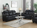 Finley Upholstered Pillow Top Arm Living Room Set Black - My Sweet Home Furniture (Queens, NY)
