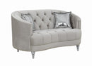 Avonlea Sloped Arm Tufted Loveseat Grey - My Sweet Home Furniture (Queens, NY)