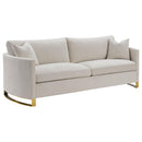 Corliss Upholstered Arched Arms Sofa Beige - My Sweet Home Furniture (Queens, NY)