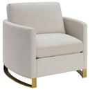 Corliss Upholstered Arched Arms Chair Beige - My Sweet Home Furniture (Queens, NY)