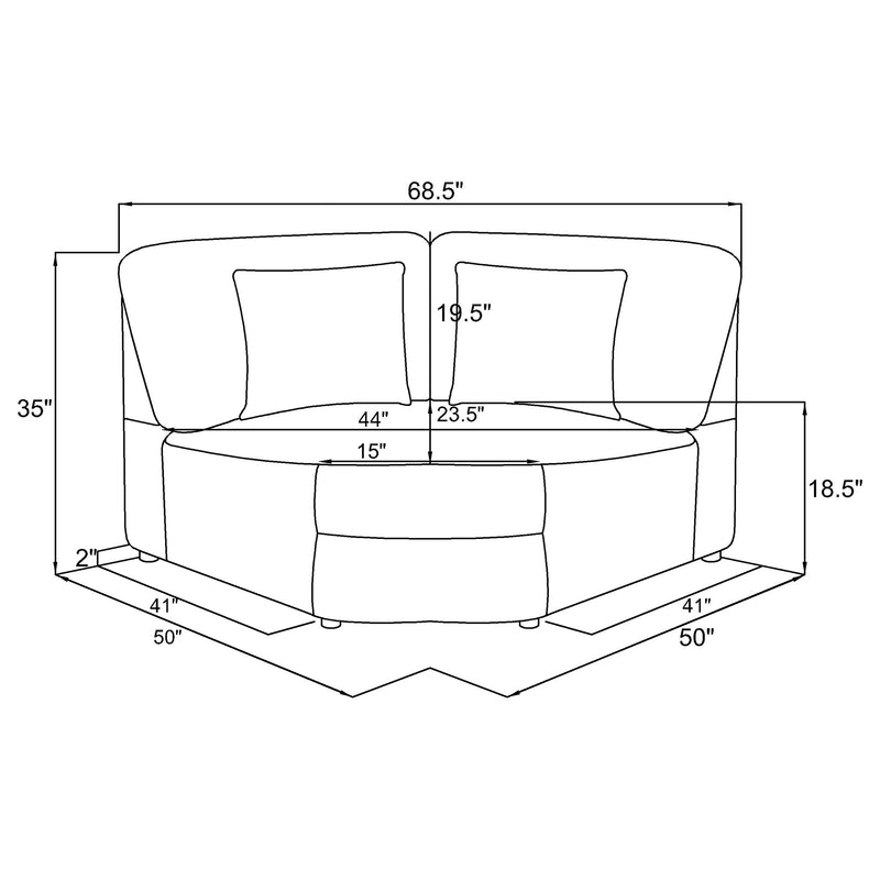 Emberson Modular Sectionals Side Chair - My Sweet Home Furniture (Queens, NY)