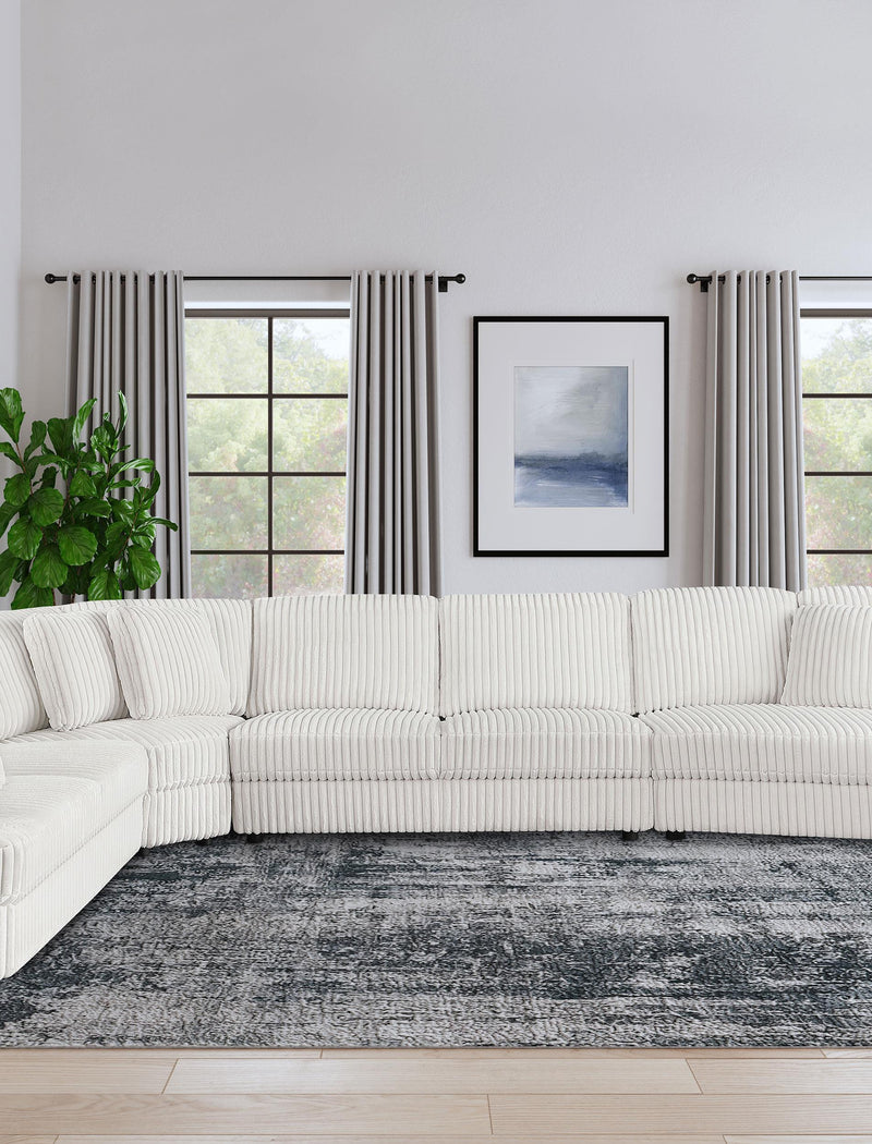 Emberson Upholstered Armless Loveseat Ivory - My Sweet Home Furniture (Queens, NY)