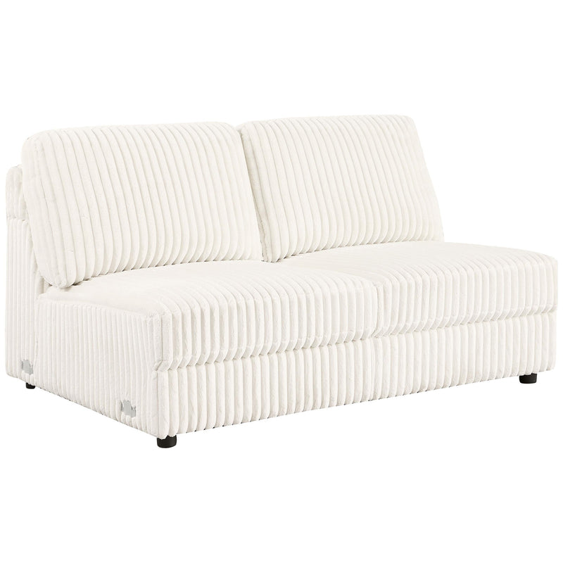 Emberson Upholstered Armless Loveseat Ivory - My Sweet Home Furniture (Queens, NY)