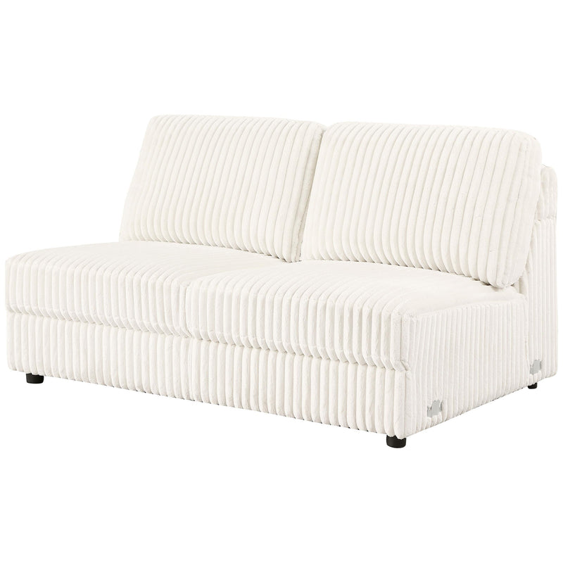 Emberson Upholstered Armless Loveseat Ivory - My Sweet Home Furniture (Queens, NY)